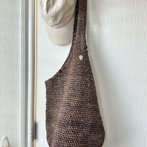 Helen Kaminski Brown Rattan/Woven Shoulder Bag